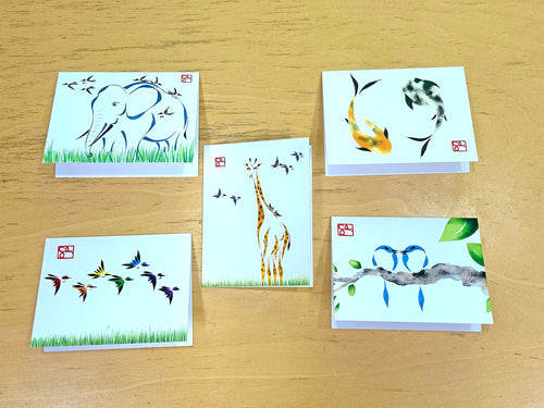 Greeting Card Set - Mixed - Set of 5 different cards